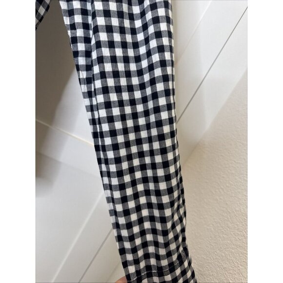 Old Navy Women’s Gingham Plaid Button Down Shirt XL Black White - Picture 8 of 16
